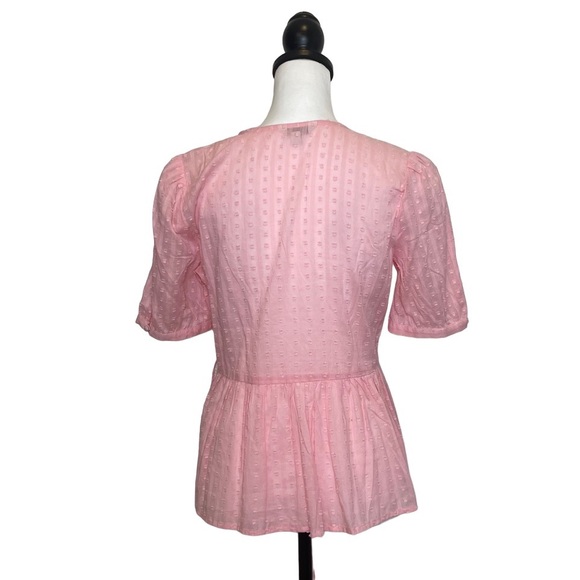 Lucky Brand Wrap Top Bubble Gum Pink Floral Top - Picture 3 of 9